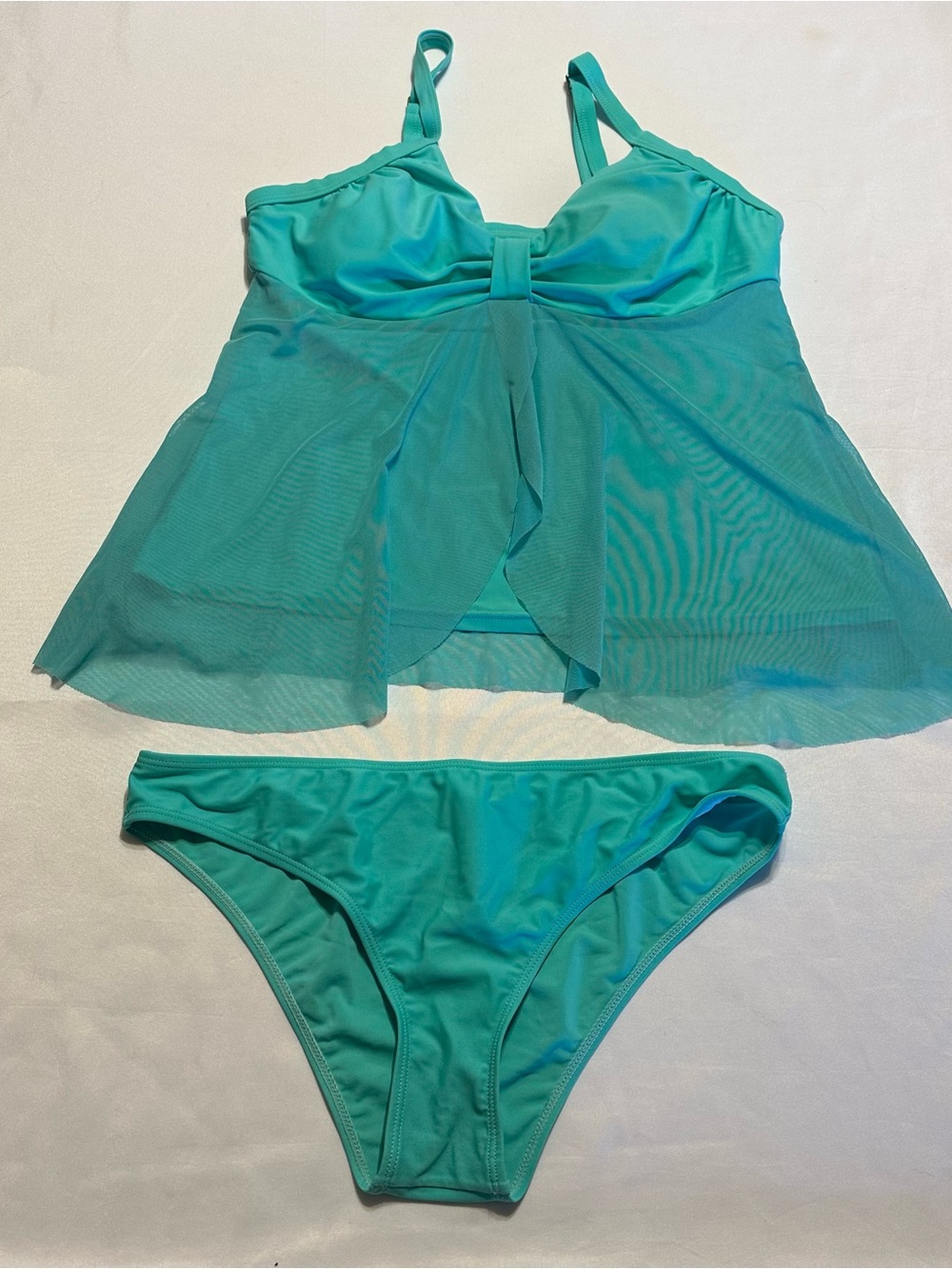 Teal Two-Piece Tankini Set